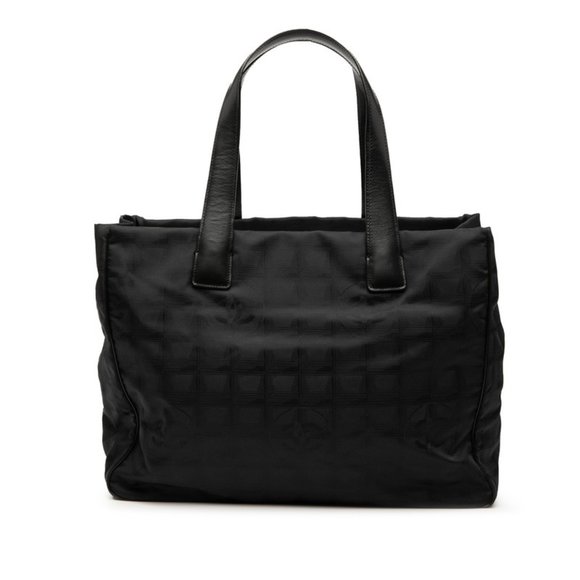 CHANEL Black Leather Tote Bag